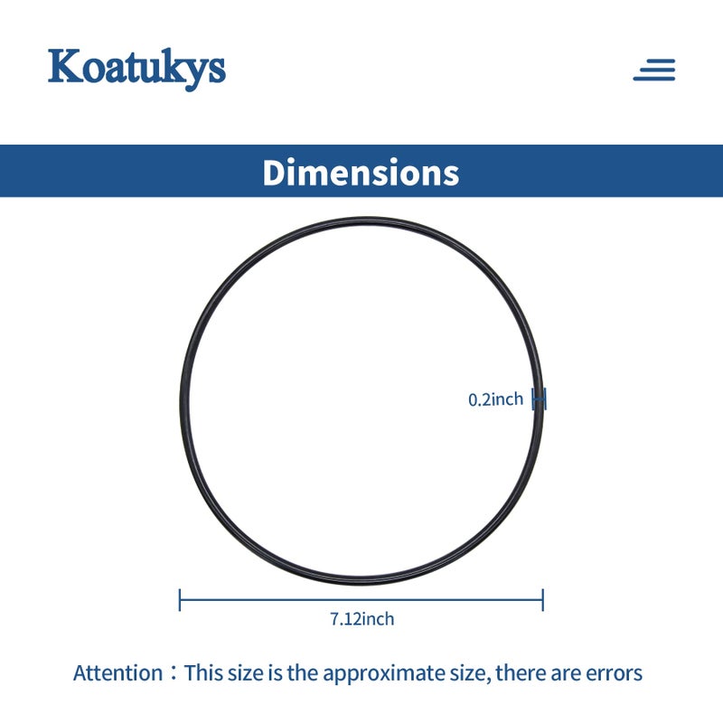 Koatukys GMX600F O-263 O-Ring Replacement Fits for Hayward Pro Series Sand Filter S140T S144T S164T S166T S180T S210T S220T S244T Series Filters (2/Pack) - Image 2
